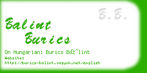 balint burics business card